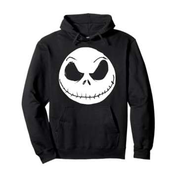 Disney The Nightmare Before Christmas Jack Skellington Face Pullover Hoodie for All Ages