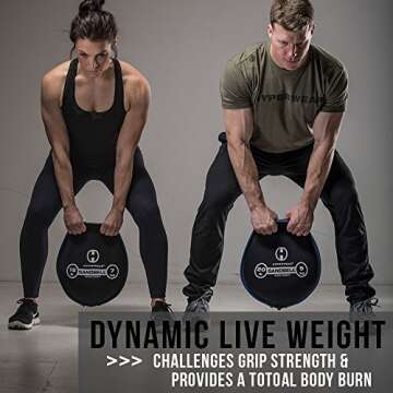 HYPERWEAR SandBell Sandbag, 4 lbs, Pre-Filled with Clean USA Sand, Soft Weights for Exercise, Fitness & Rucking