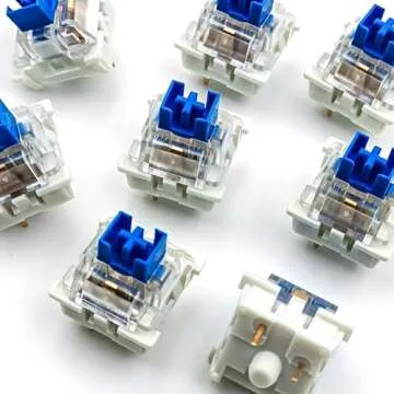 Zjmehty Outemu(Gaote) Blue Switches for MX Mechanical Gaming Keyboard,3-Pin 50gf Clicky/RGB/DIY Replaceable/Dustproof Switches(Blue,108pcs)