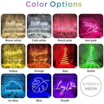 Custom Neon Sign, LC SIGN Neon Name Signs Personalized for Kid Rooms, LED Name Neon Light for Wedding, Bedroom Wall Decor, Customized Shop Signs Business Sign