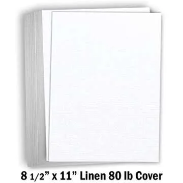Hamilco White Resume Linen Textured Cardstock – Heavyweight for Truly Vibrant Prints