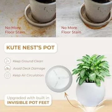KUTE NEST 20" Large Fiberstone Planter for Indoor & Outdoor Use