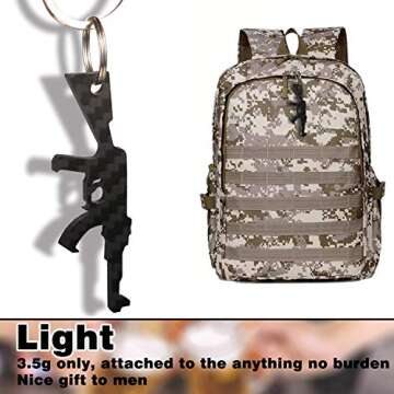 CRMPro Carbon Fiber Bottle Opener 2 Pack, Ultralight Keychain Bottle Openers for Outdoor Campaign Bar Restaurant, Portable Wine Opener Best Gift for Men Soldier