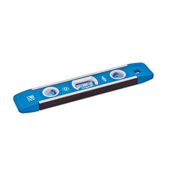 Empire Level EM81.9G 9 Inch Magnetic Torpedo Level w/Overhead Viewing Slot (Made in USA), Silver/White/Blue