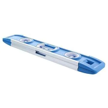 Empire Level EM81.9G 9 Inch Magnetic Torpedo Level w/Overhead Viewing Slot (Made in USA), Silver/White/Blue