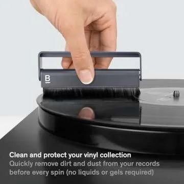Boundless Audio Record Cleaner Brush - Carbon Fiber Anti-Static Vinyl Brush - Record Player Accessor...