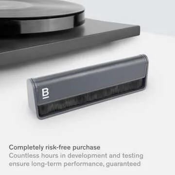 Boundless Audio Record Cleaner Brush - Carbon Fiber Anti-Static Vinyl Brush - Record Player Accessories for Vinyl Cleaning