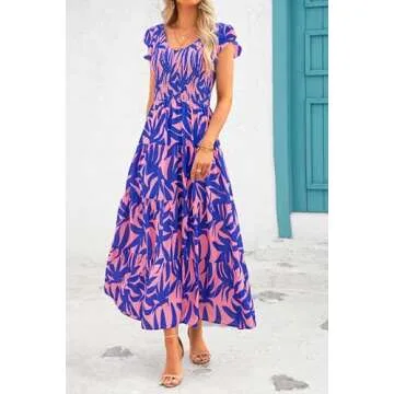 PRETTYGARDEN Women's Summer Flowy Maxi Sundress