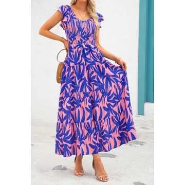 PRETTYGARDEN Women's Summer Flowy Maxi Sundress