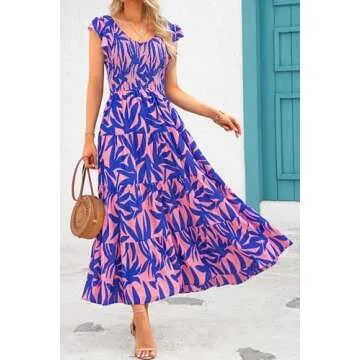 PRETTYGARDEN Women's Summer Flowy Maxi Sundress