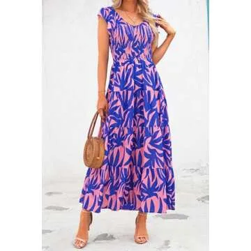 PRETTYGARDEN Women's Summer Flowy Maxi Sundress