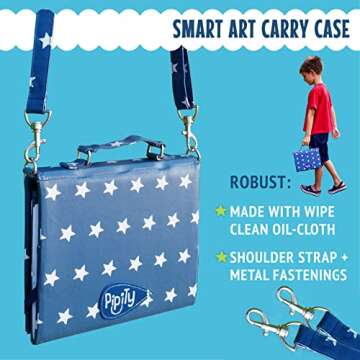 Pipity Travel Art Kit for Kids | Activity Set with Coloring, Drawing, Art & Craft Activities | Easel...