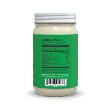 Fatworks, Certified Organic Pork Lard, NON-GMO, USDA 100% Organic for Keto, Paleo Everyday Cooking and Frying, Whole30 Approved, No Preservatives in 14.4 OZ, glass jar
