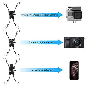 Versatile KOQEIEY Fence Mount for GoPro & iPhone Recording