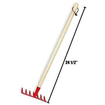 Click N' Play 4-Piece Kids Gardening Set With Shovel, Rake for Yard - Outdoor Toys for Ages 3-8 to Play in Leaves