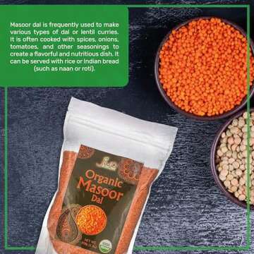 Jiva Organics Masoor Dal Split Red Lentils - 2 lbs