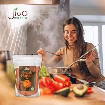 Jiva Organics Masoor Dal Split Red Lentils - 2 lbs