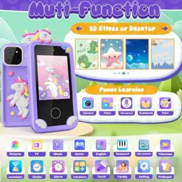 Luyiilo Kids Smart Phone Toys for Girls,Unicorn Gift Toys for Girls Ages 3-9 Christmas Birthday Gift...