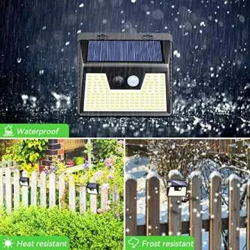 nipify Solar Outdoor Lights Motion Sensor [140 LED/12 Packs] Solar Security Motion Lights Outdoor with 3 Lighting Modes Solar Powered Lights Waterproof for Outside Wall Garden Fence Backyard Deck