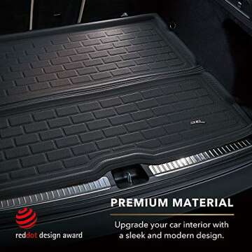 3D MAXpider Custom Fit Kagu Cargo Liner (Black) Compatible with Tesla Model 3 2018-2021 - Cargo Line...