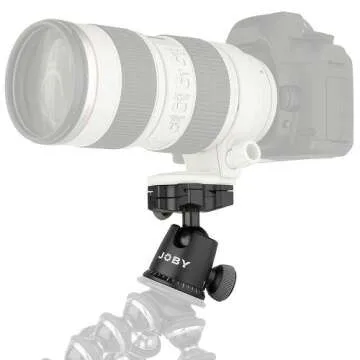 JOBY GorillaPod Ballhead X for Focus. Quick Release Ballhead for Tripods, Videos Cameras, and Pro DSLR Cameras w/Zoom Lenses up to 5kg (11.1lbs)