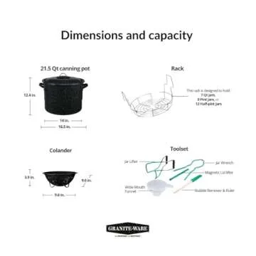 Granite Ware 9 Piece Canning Pot Kit for Delicious Preserves
