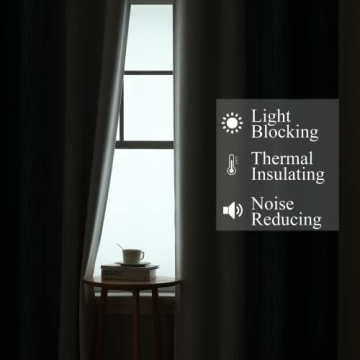 Navy Blue & Grey Ombre Blackout Curtains 84in