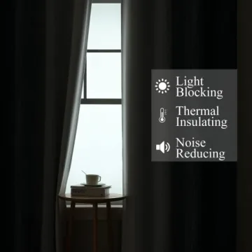 Navy Blue & Grey Ombre Blackout Curtains 84in