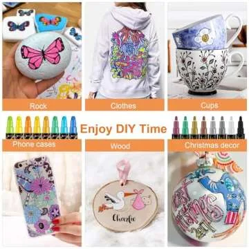 Betem Dual Tip Acrylic Paint Pens for Creative Projects