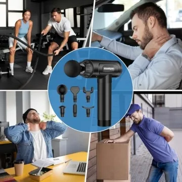 ZonGym Quiet 30-Speed Deep Tissue Massage Gun with 6 Heads