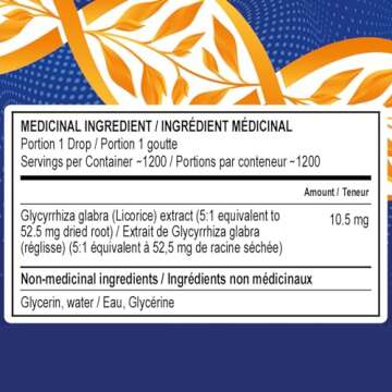 BioMatrix Licorice Root Extract (1200 Drops 2 fl. oz) More Active Ingredient Than Competing Brands (0.87 mg Glycyrrhizin per Drop), Less Doses Needed, Concentrated, Raise Cortisol, Energy