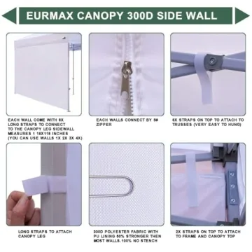 Eurmax Instant Canopy SunWall 10x10 - Perfect for All Outdoors