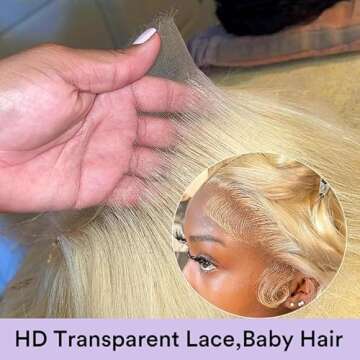 SIYUSI Blonde Wig Human Hair Pre Plucked with Baby Hair 613 13x6 lace front wig human hair 20inch 180% Density HD Lace Frontal Wig Transparent Straight Lace Front Wig