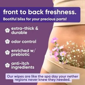 Gentle Flushable Wipes for Women - Coconut Rose 400 Count