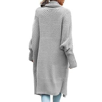 GeGekoko Womens Open Front Cardigan Sweaters Oversized Batwing Chunky Knit Outwear