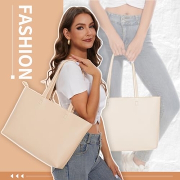 KALIDI Faux Leather Tote Bag - Spacious & Stylish Handbag