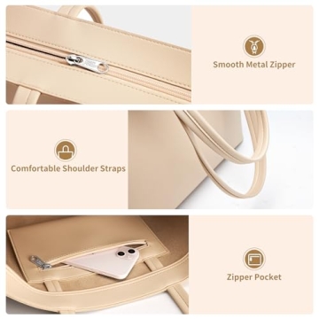 KALIDI Faux Leather Tote Bag - Spacious & Stylish Handbag