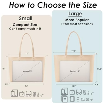 KALIDI Faux Leather Tote Bag - Spacious & Stylish Handbag