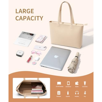 KALIDI Faux Leather Tote Bag - Spacious & Stylish Handbag