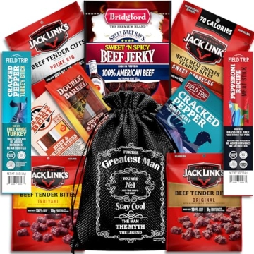 Beef Jerky Gift Baskets For Men - Dad Gifts and Birthday Treats