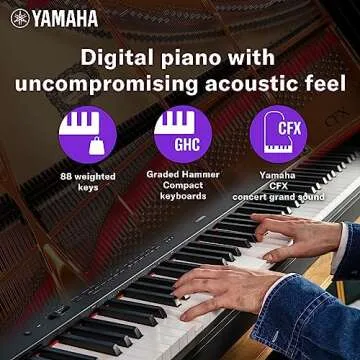 Yamaha P225B Digital Piano - 88-Key Weighted Action