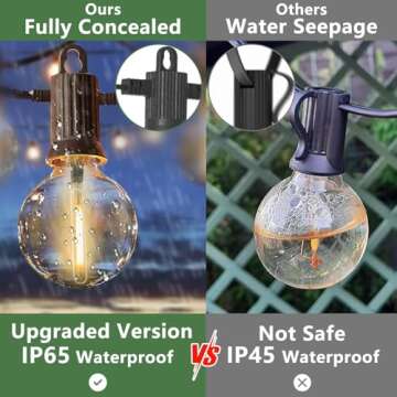 ZOTOYI Outdoor String Lights Waterproof IP65, 200 FT Outdoor Lights for Patio with 104 Shatterproof ...