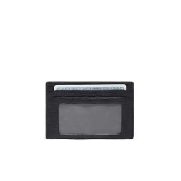 TUMI - Nassau Slim Card Case - Slim Wallet Card Holder for Men & Women - Thin Wallet - Soft Nappa Leather Material - Embossed Black