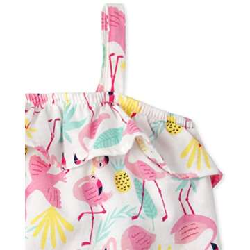 The Children's Place baby girls The Children's Place and Toddler Sleeveless Ruffle Tank Top Skort Se...