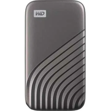 Western Digital 4TB My Passport SSD External Portable Solid State Drive, Grey, Up to 1,050 MB/s, USB 3.2 Gen-2 and USB-C Compatible (USB-A for older systems) – WDBAGF0040BGY-WESN