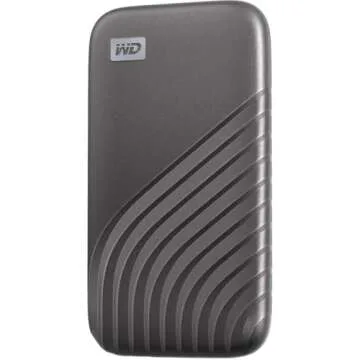 Western Digital 4TB My Passport SSD External Portable Solid State Drive, Grey, Up to 1,050 MB/s, USB 3.2 Gen-2 and USB-C Compatible (USB-A for older systems) – WDBAGF0040BGY-WESN