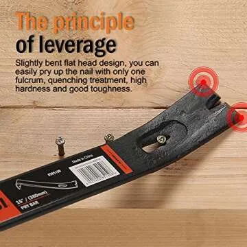 KSEIBI 285150 Hand Crow Bar Tool for Prying & Lifting