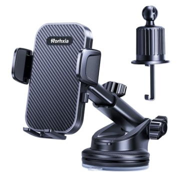 Rorhxia [Military-Grade] 3-in-1 Phone Holders for Your Car, [2024 Most Stable and Flexible Suction C...