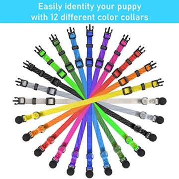 GAMUDA Puppy Collars - Soft Nylon Adjustable ID Collars