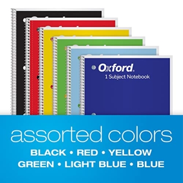 Oxford Spiral Notebook 6 Pack for School & Work
